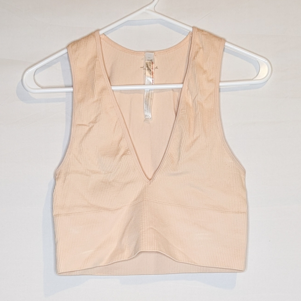 Urban Outfitters Light Tan Ribbed Top